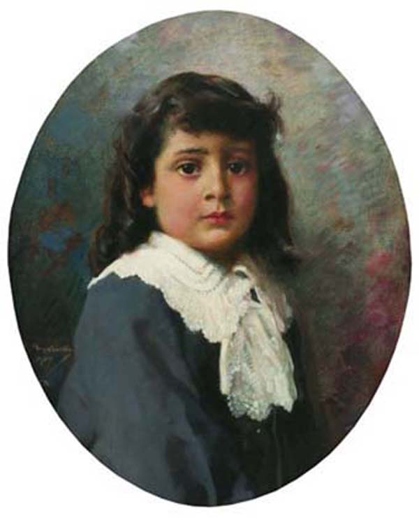 Portrait of a child (1907) – Ivan Mrkvička Tablo
