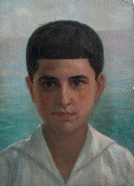 Portrait of the artist's son Ivan Mrkvička tablo - Dekolata