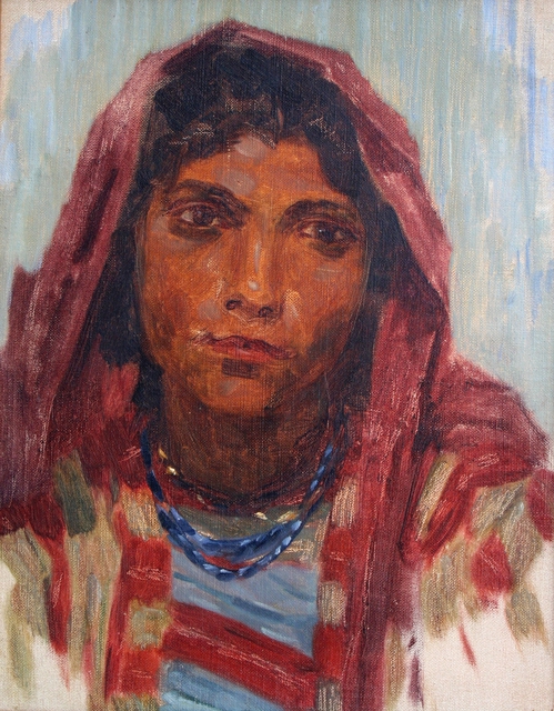 Romani girl Ivan Mrkvička tablo - Dekolata