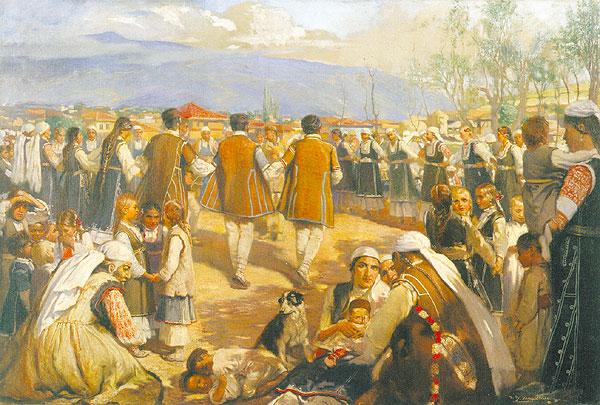 Shopsko Horo (1892) Ivan Mrkvička tablo - Dekolata