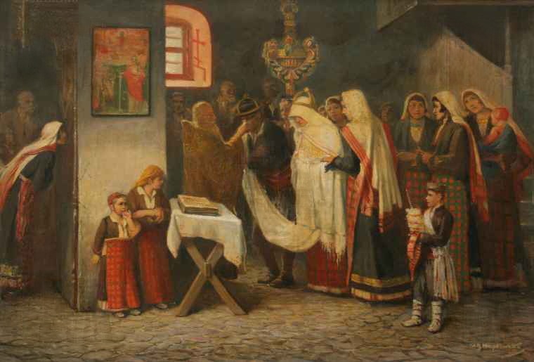 Wedding In Momchilovtsi (1885) Ivan Mrkvička tablo - Dekolata