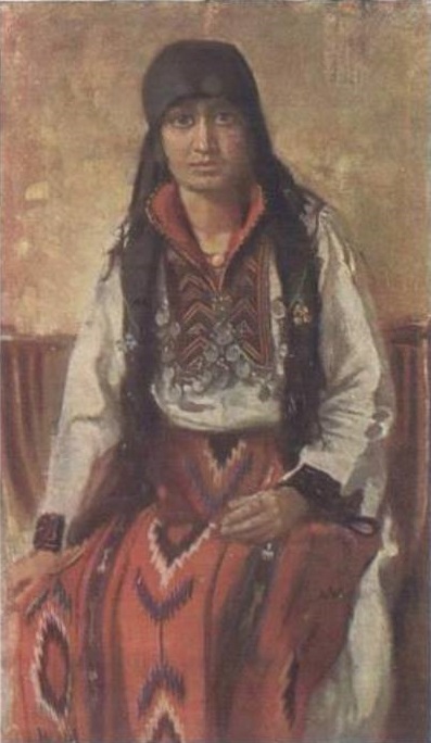 Woman from Radibush, Krivopalakaneco (1929) Ivan Mrkvička tablo - Dekolata
