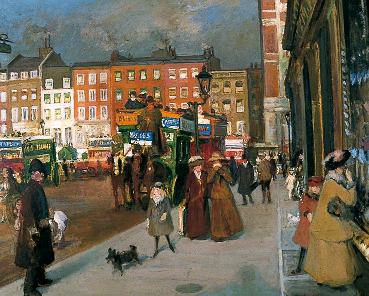Knightsbridge from Sloane Street, London (Fine December Morning) (1903) Jacques-Émile Blanche tablo - Dekolata