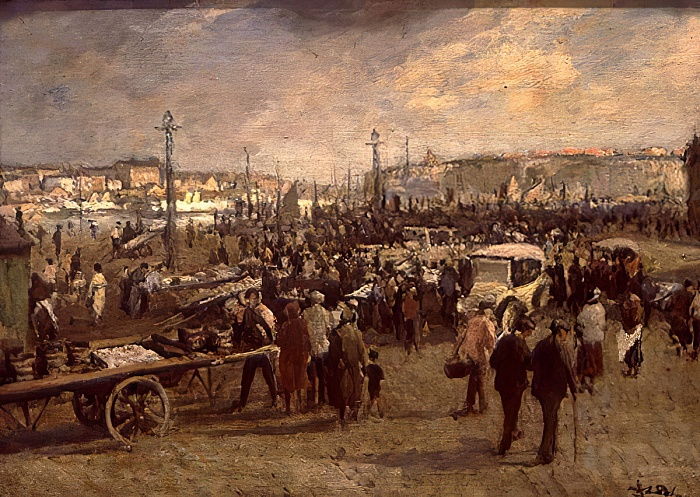 The Fish Sale Jacques-Émile Blanche tablo - Dekolata