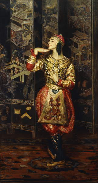 Vaslav Nijinsky in Danse Orientale (1910) Jacques-Émile Blanche tablo - Dekolata