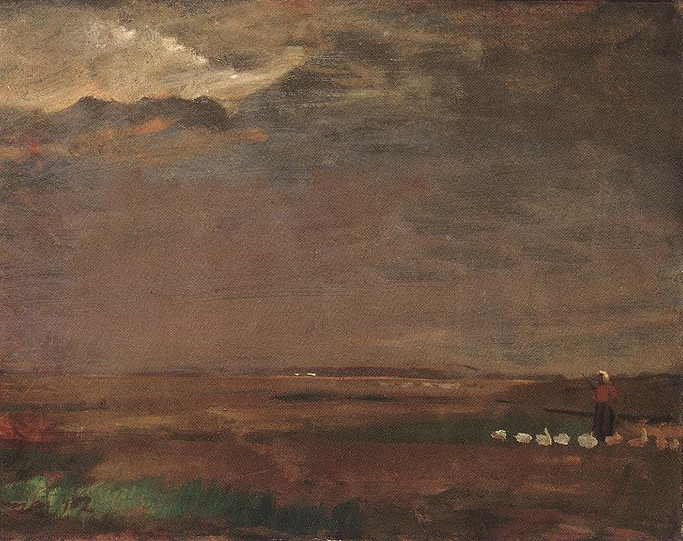 Autumn Morning (1907) János Tornyai tablo - Dekolata