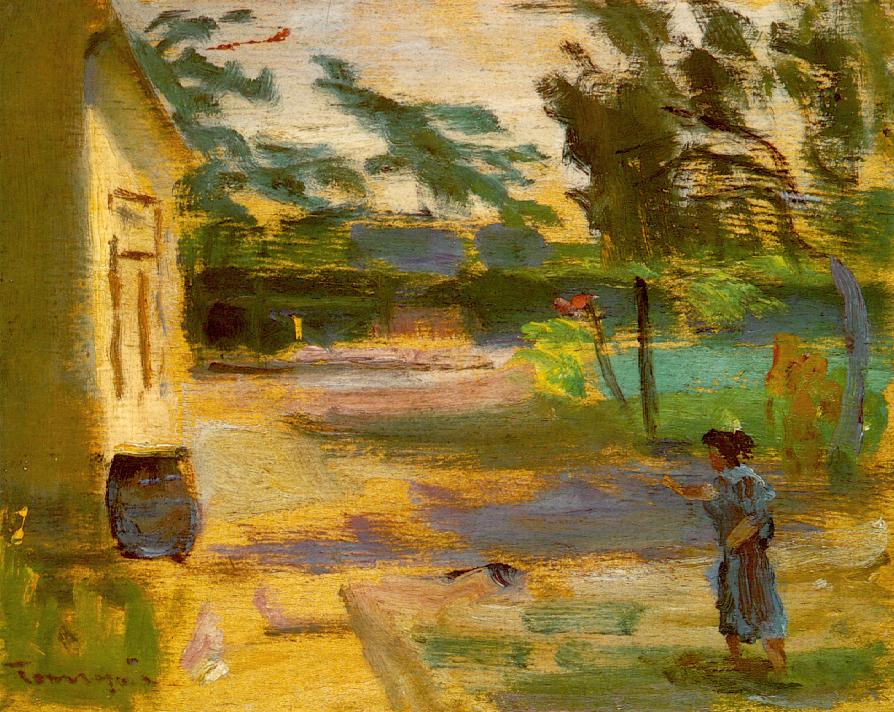 Courtyard in Sunshine (1928) – János Tornyai Tablo