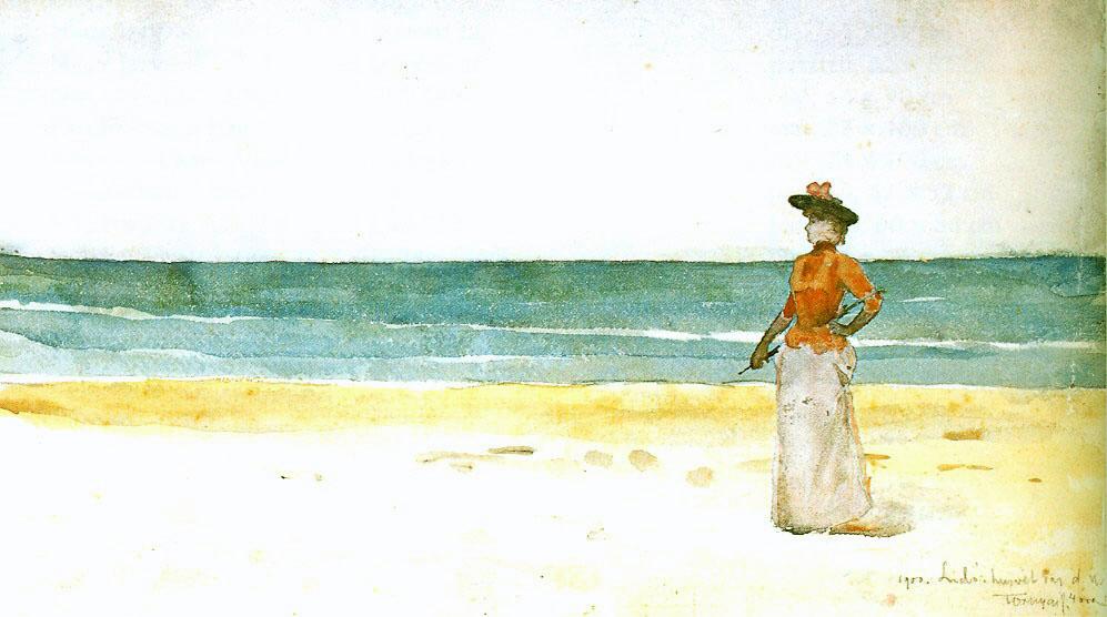 On a seacoast (1900) János Tornyai tablo - Dekolata