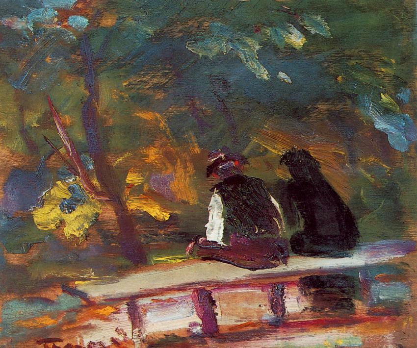 On the Bench (1934) János Tornyai tablo - Dekolata