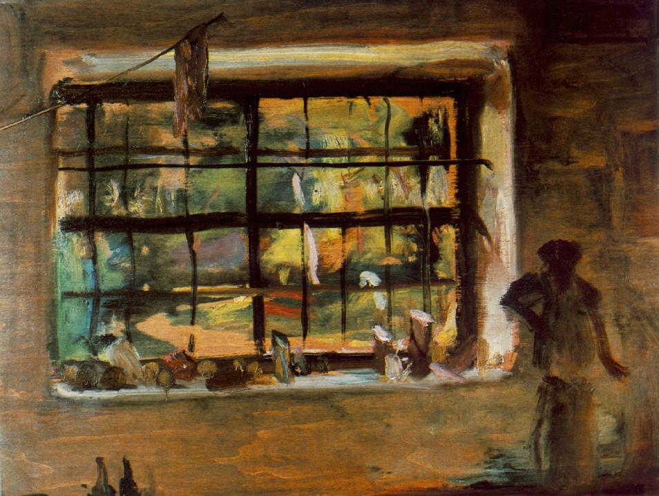 Window of the Atelier (1934) János Tornyai tablo - Dekolata