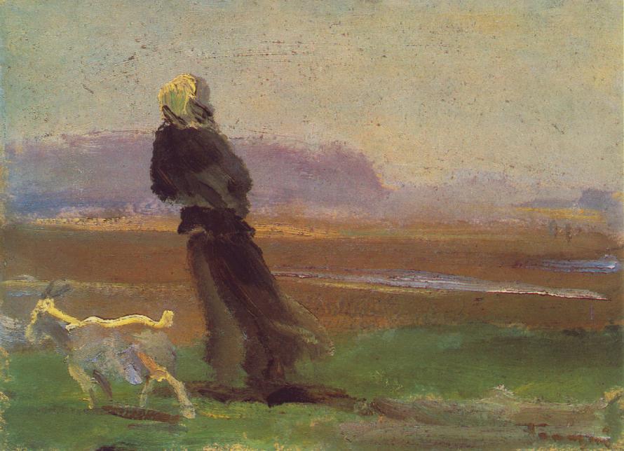 Woman With Goat János Tornyai tablo - Dekolata