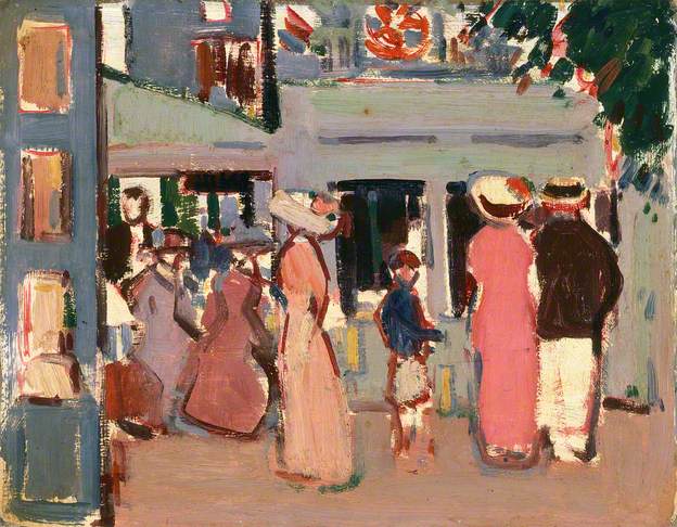 Before a Café Paris (1907) John Duncan Fergusson tablo - Dekolata