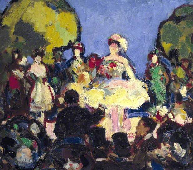 Café Concert des Ambassadeurs (1907) John Duncan Fergusson tablo - Dekolata