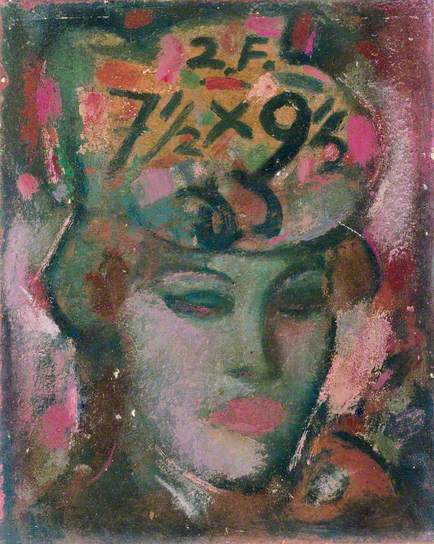 Woman in Hat (1950) John Duncan Fergusson tablo - Dekolata
