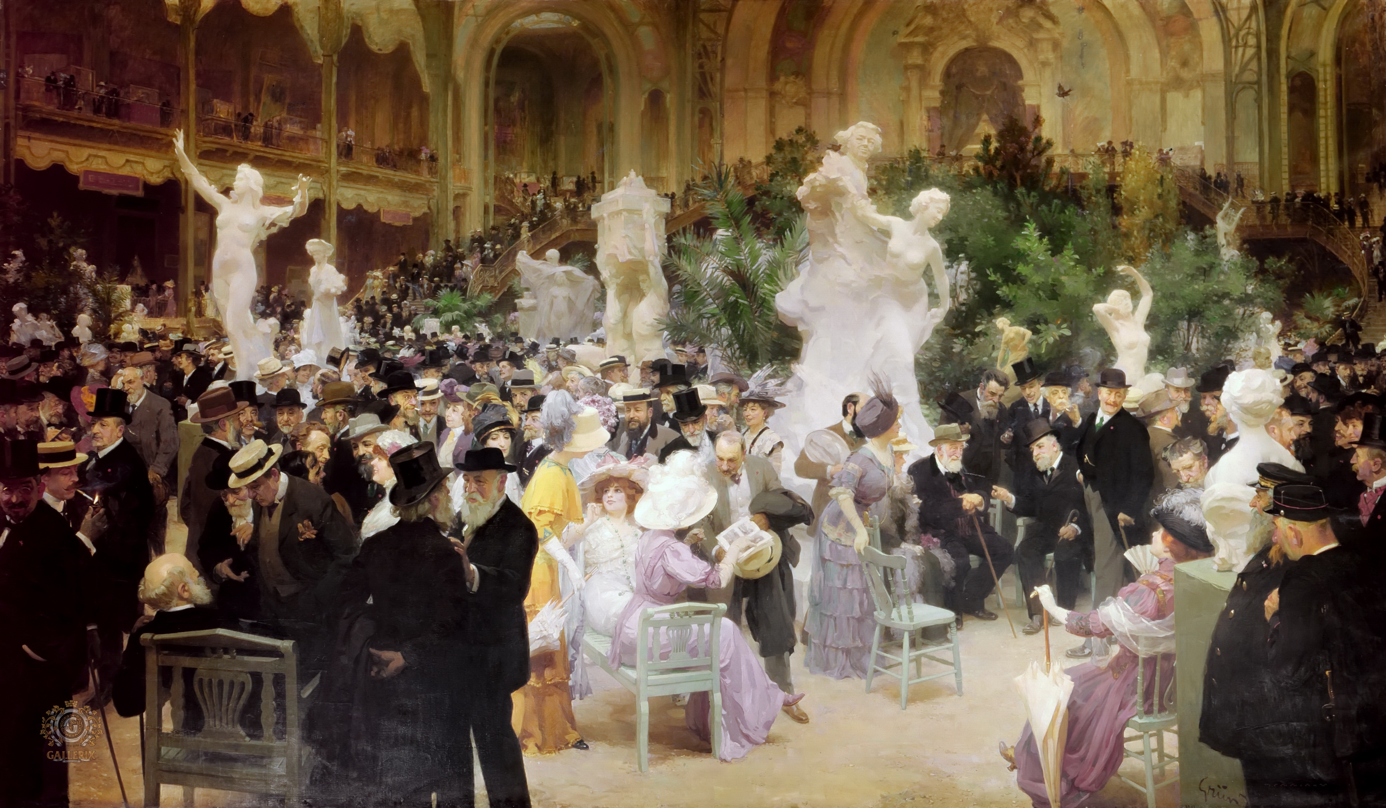 Friday at the French Artists' Salon (1929) Jules-Alexandre Grün tablo - Dekolata