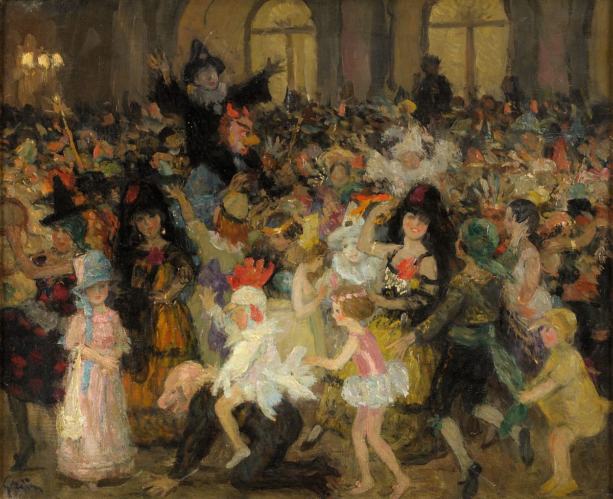 Masked Ball in Paris Jules-Alexandre Grün tablo - Dekolata