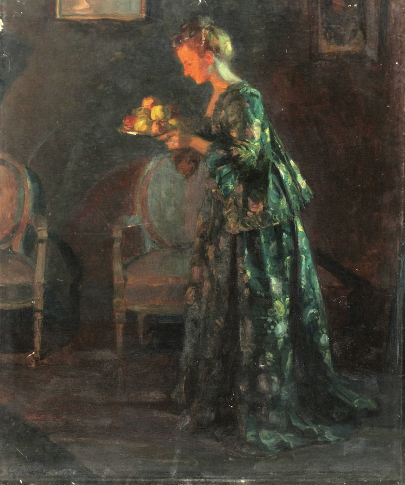 Woman Serving Fruit Jules-Alexandre Grün tablo - Dekolata