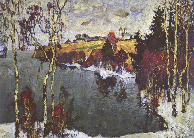 A Gray Day (1907) Konstantin Gorbatov tablo - Dekolata