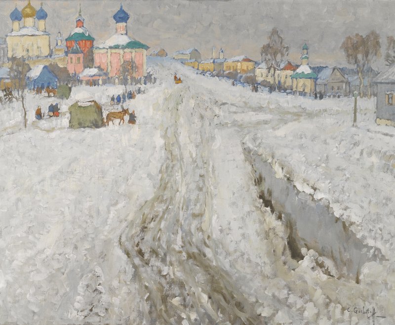 A Russian Town Under the Snow Konstantin Gorbatov tablo - Dekolata