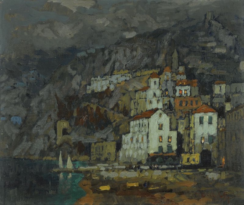 A View of Amalfi (1925) Konstantin Gorbatov tablo - Dekolata