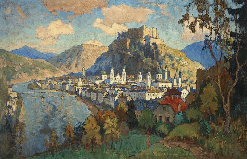 A View of Salzburg Konstantin Gorbatov tablo - Dekolata