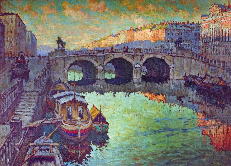 A View of St.petersburg (1915) – Konstantin Gorbatov Tablo
