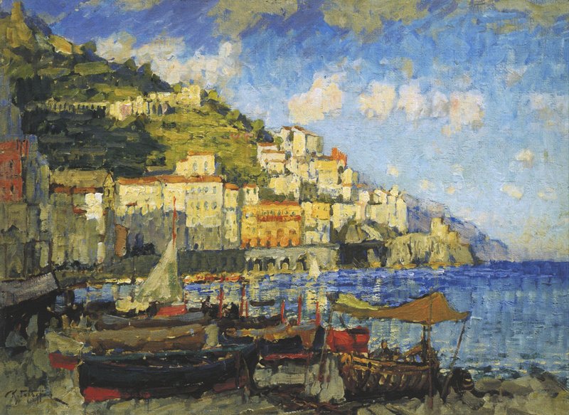 Amalfi (1927) Konstantin Gorbatov tablo - Dekolata