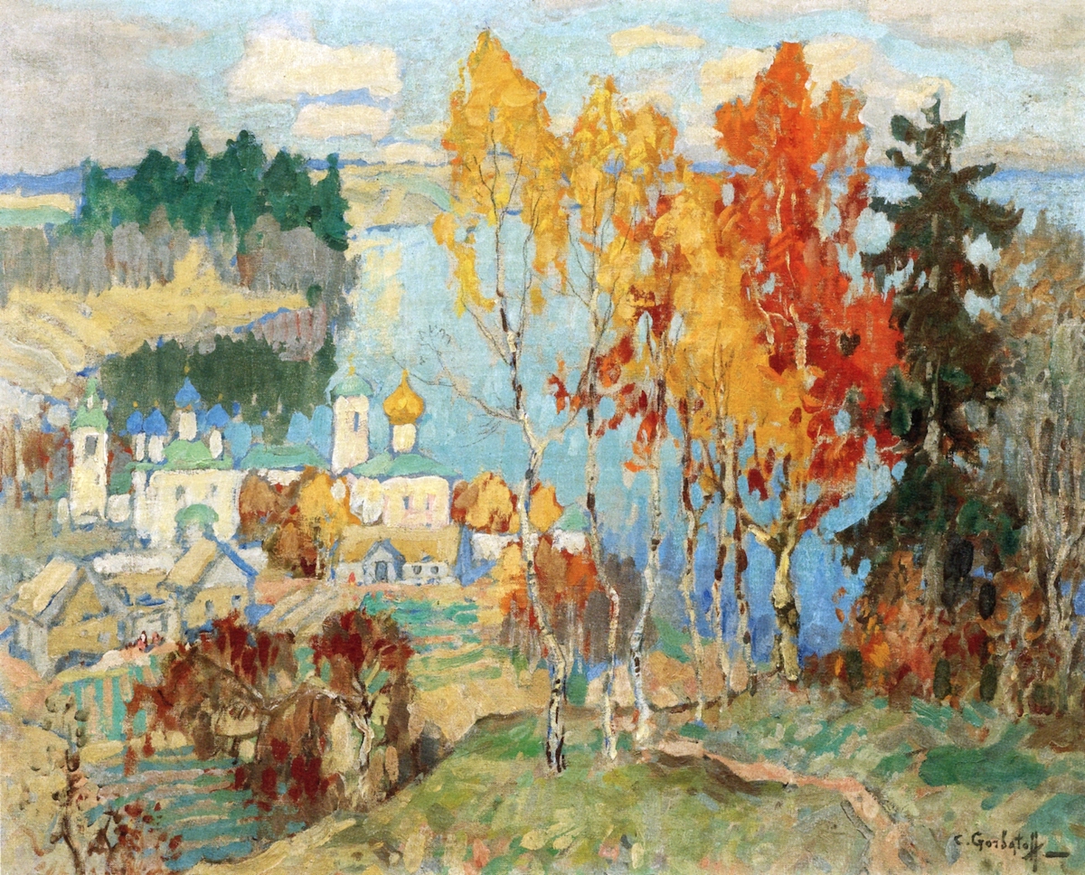 Autumn Day (1920) Konstantin Gorbatov tablo - Dekolata