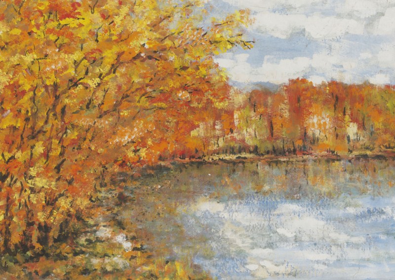 Autumn Lake Konstantin Gorbatov tablo - Dekolata