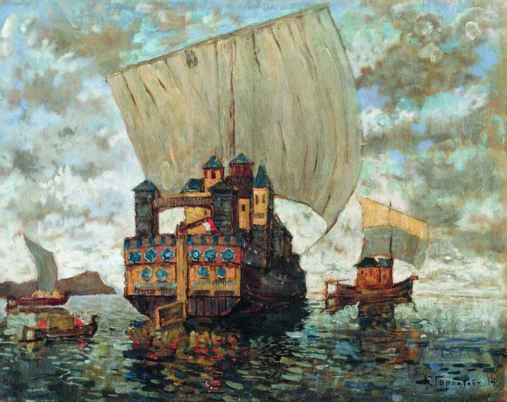Barges (1914) Konstantin Gorbatov tablo - Dekolata