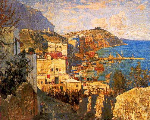 Capri (1926) Konstantin Gorbatov tablo - Dekolata