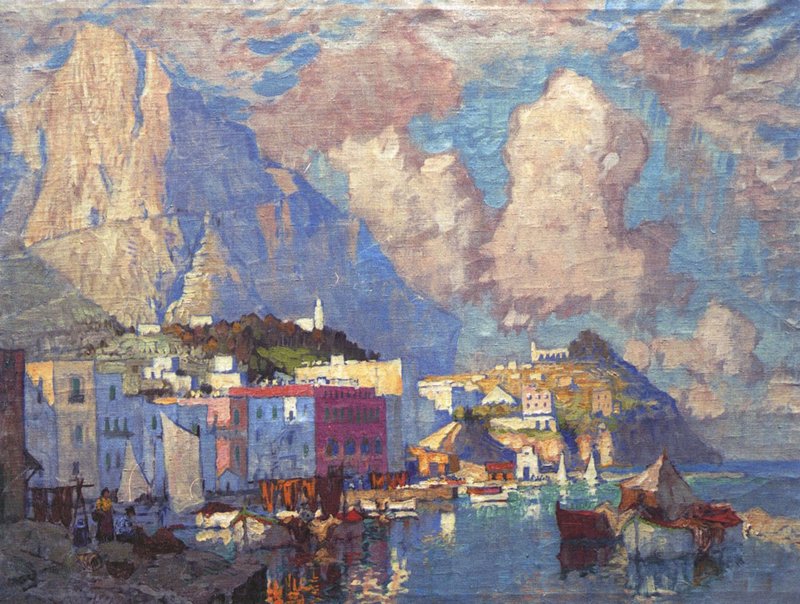 Capri (1938) Konstantin Gorbatov tablo - Dekolata