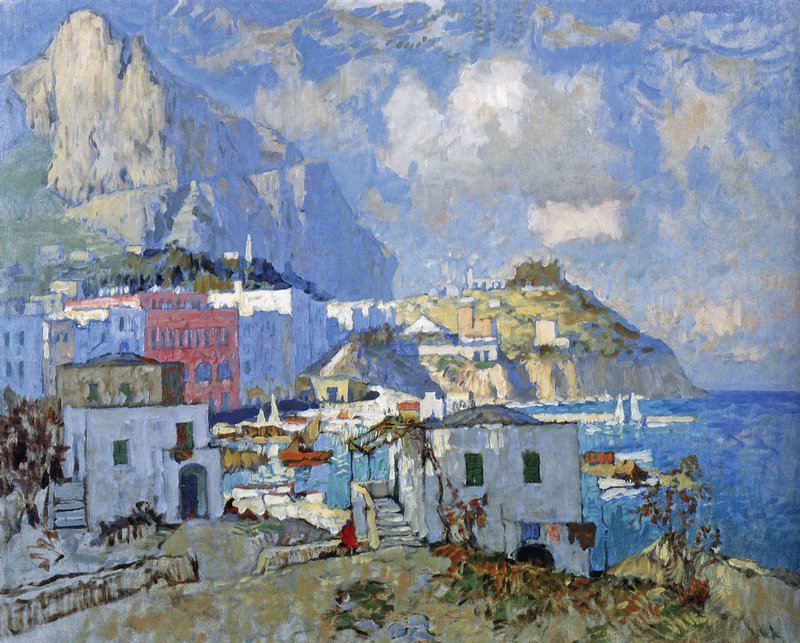 Capri (1943) Konstantin Gorbatov tablo - Dekolata