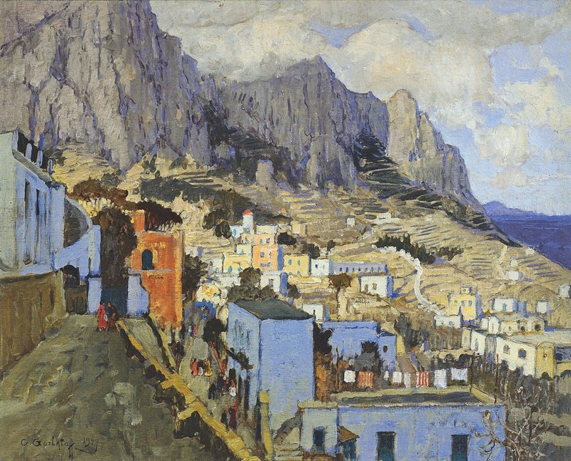 Capri in Winter (1927) Konstantin Gorbatov tablo - Dekolata