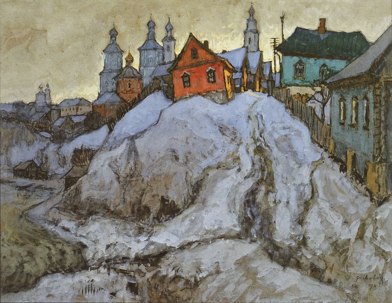Evening in a Russian Village (1931) Konstantin Gorbatov tablo - Dekolata