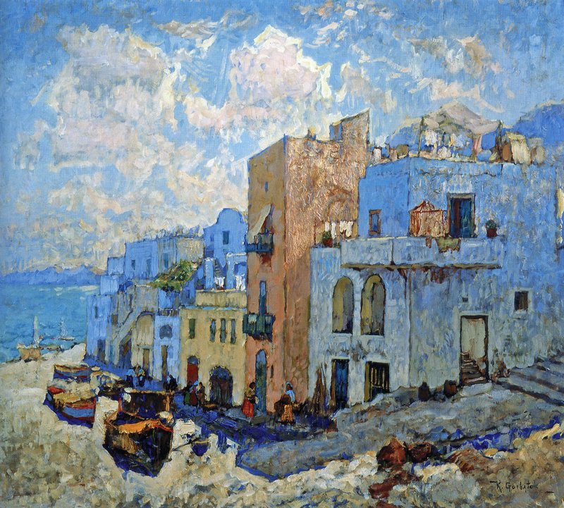 Fishing Street, Capri – Konstantin Gorbatov Tablo