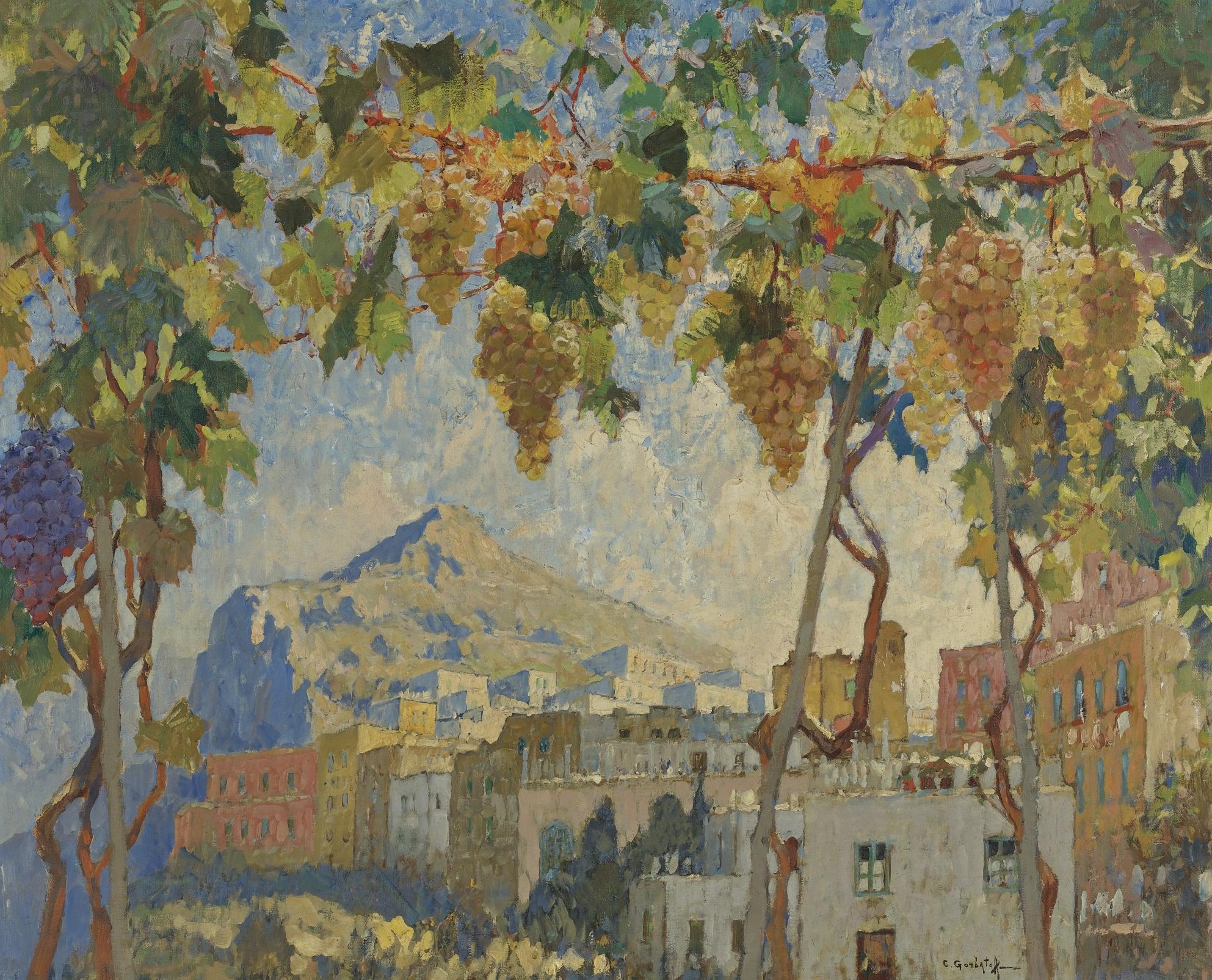 Grapes in Capri Konstantin Gorbatov tablo - Dekolata
