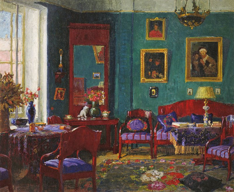 Interior (1917) Konstantin Gorbatov tablo - Dekolata