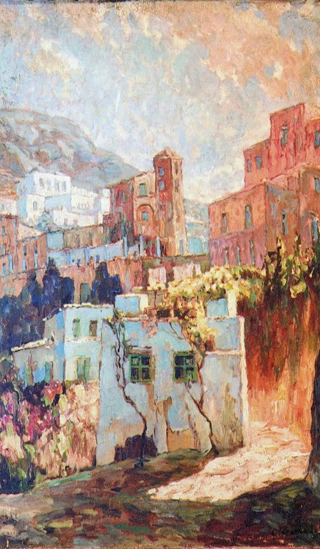 Italian City View Konstantin Gorbatov tablo - Dekolata