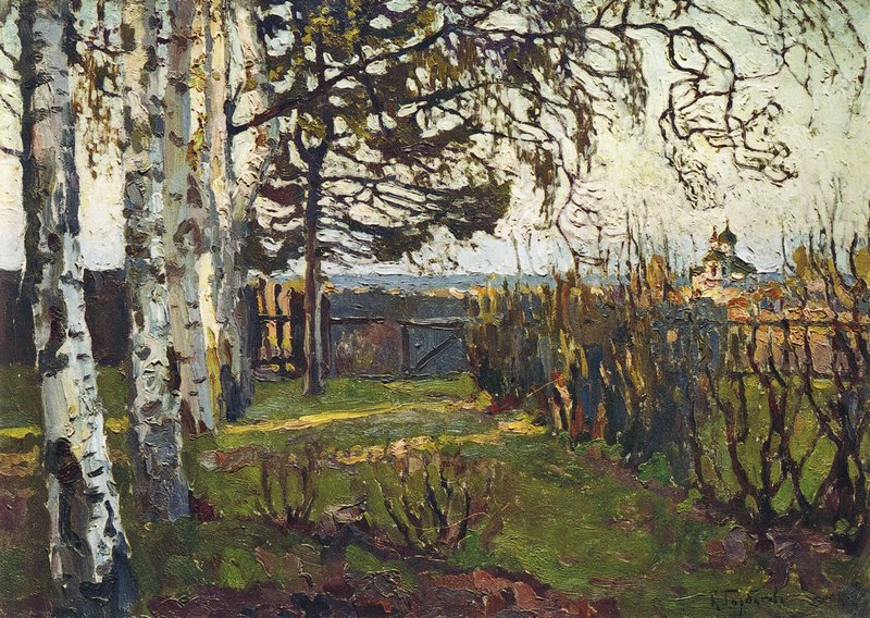 Landscape with Church – Konstantin Gorbatov Tablo