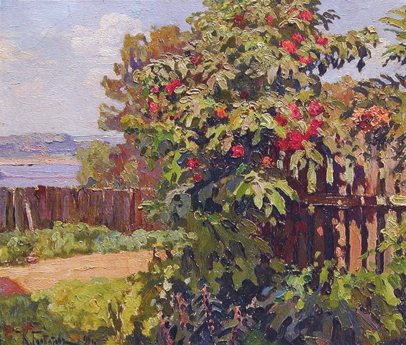 Landscape with a Fence (1895) – Konstantin Gorbatov Tablo