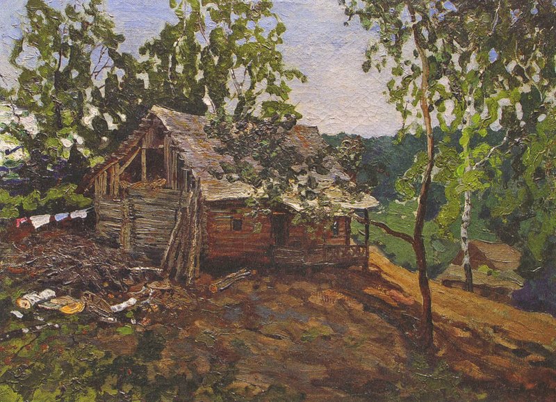 Landscape with a House (1916) Konstantin Gorbatov tablo - Dekolata