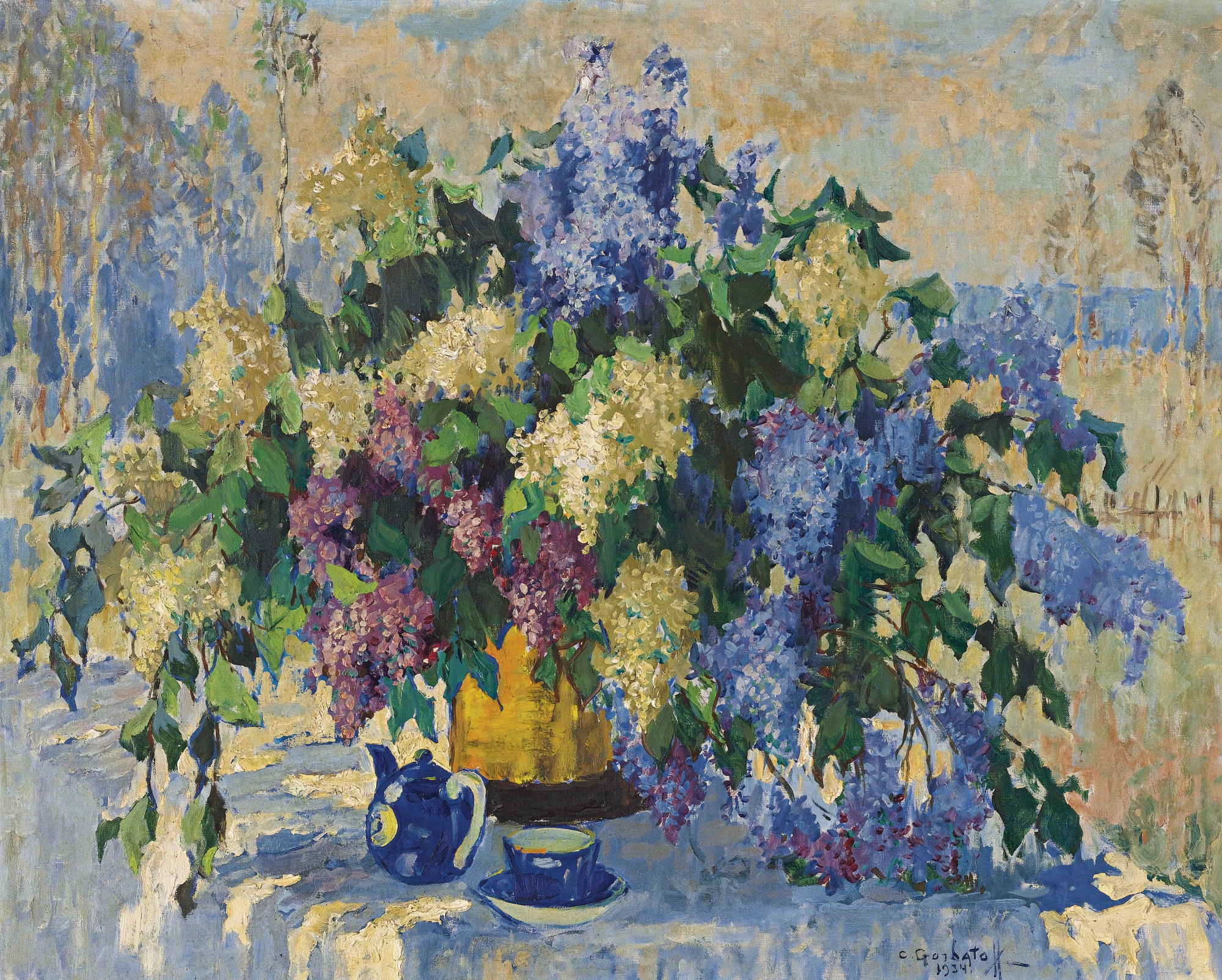 Lilacs (1934) Konstantin Gorbatov tablo - Dekolata