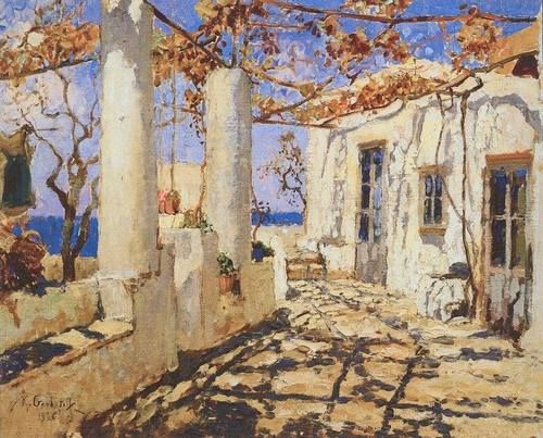 Maison À Capri (1926) Konstantin Gorbatov tablo - Dekolata