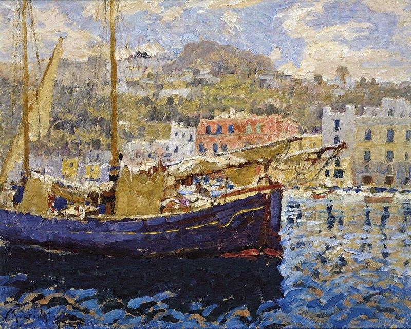 Marina Grande, Capri (1926) Konstantin Gorbatov tablo - Dekolata
