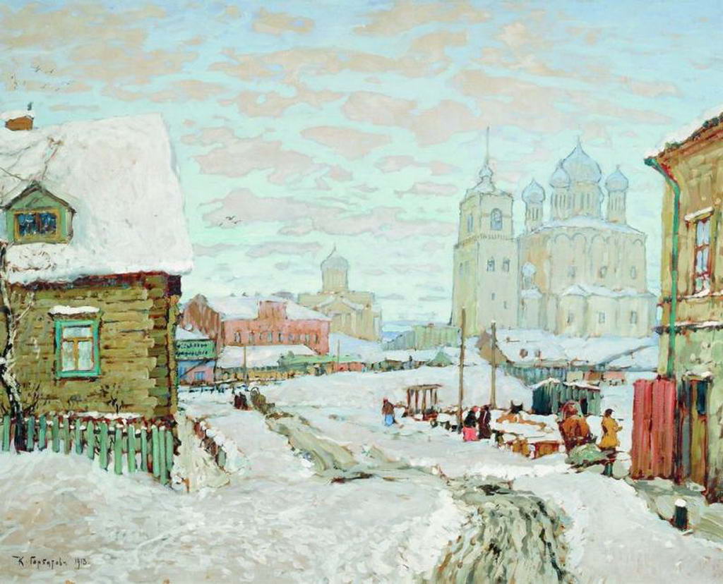 Old Pscov (1913) Konstantin Gorbatov tablo - Dekolata