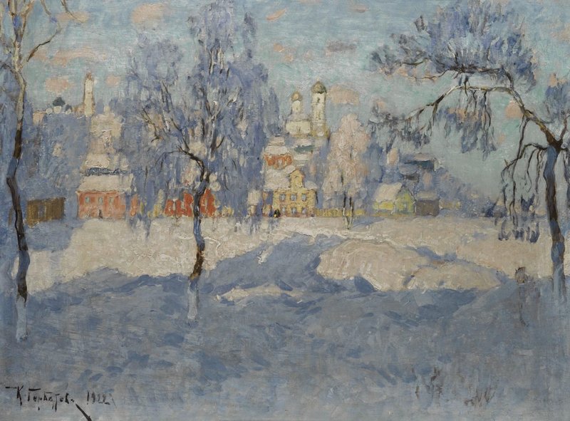 Pskov in Winter (1922) Konstantin Gorbatov tablo - Dekolata