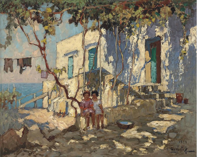 Resting in the Shadow. Capri Konstantin Gorbatov tablo - Dekolata