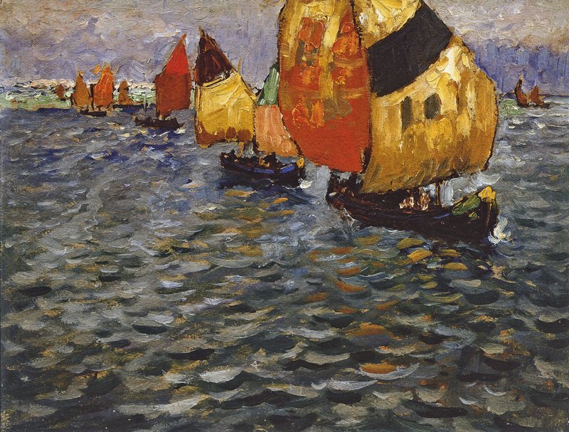 Sailboats (1926) – Konstantin Gorbatov Tablo