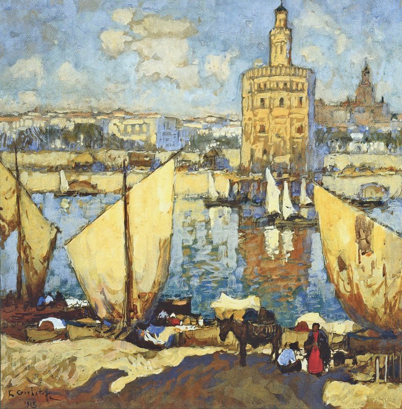 Seville (1913) Konstantin Gorbatov tablo - Dekolata